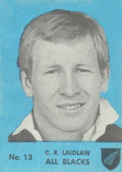 1968 Playtime Rugby Gum Famous Rugby Players - Blue #13 Chris Laidlaw Front